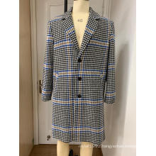 Men's Black Tweed Houndstooth Coat